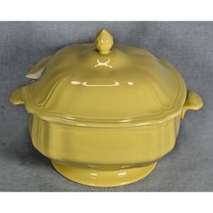 Vintage‎ 1960's Tureen & Lid Sears Federalist Ironstone Buttercup Yellow 4239